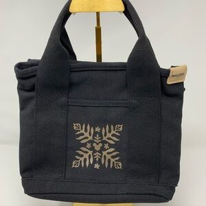 Maluhia Dreams Tote Crossbody Small Black Canvas Disney Inspired Hawaii NWOT